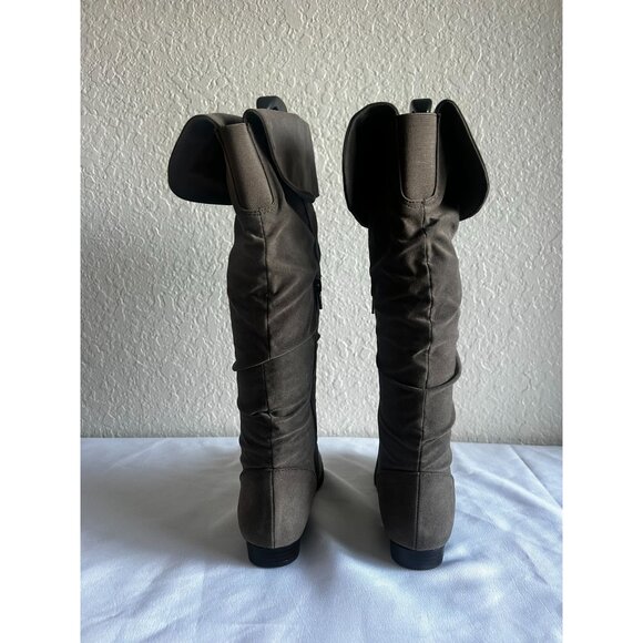 Style & Co. Tiriza Boots Women's Size 7 Grey Pointed Toe Slouch Knee High Shoes - Picture 5 of 9